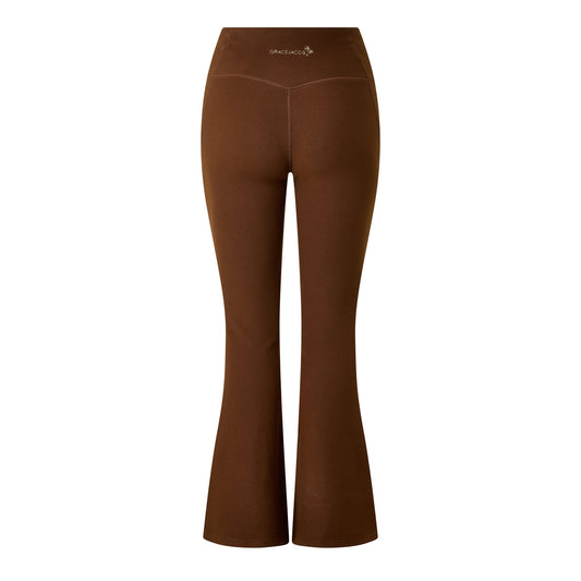 Grace Jacob Women's Espresso Flared Trousers