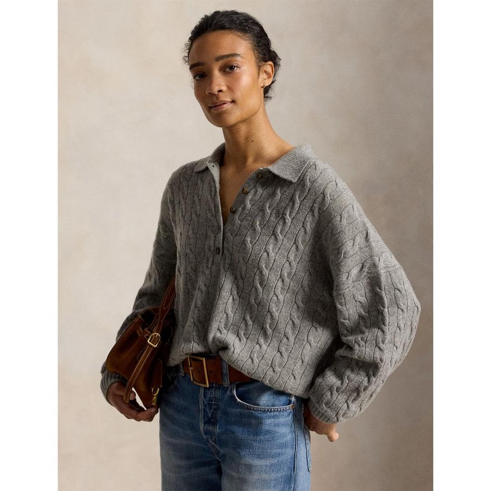 Polo Ralph Lauren Women's Sweater Polo Knitted Long Sleeve Shirt