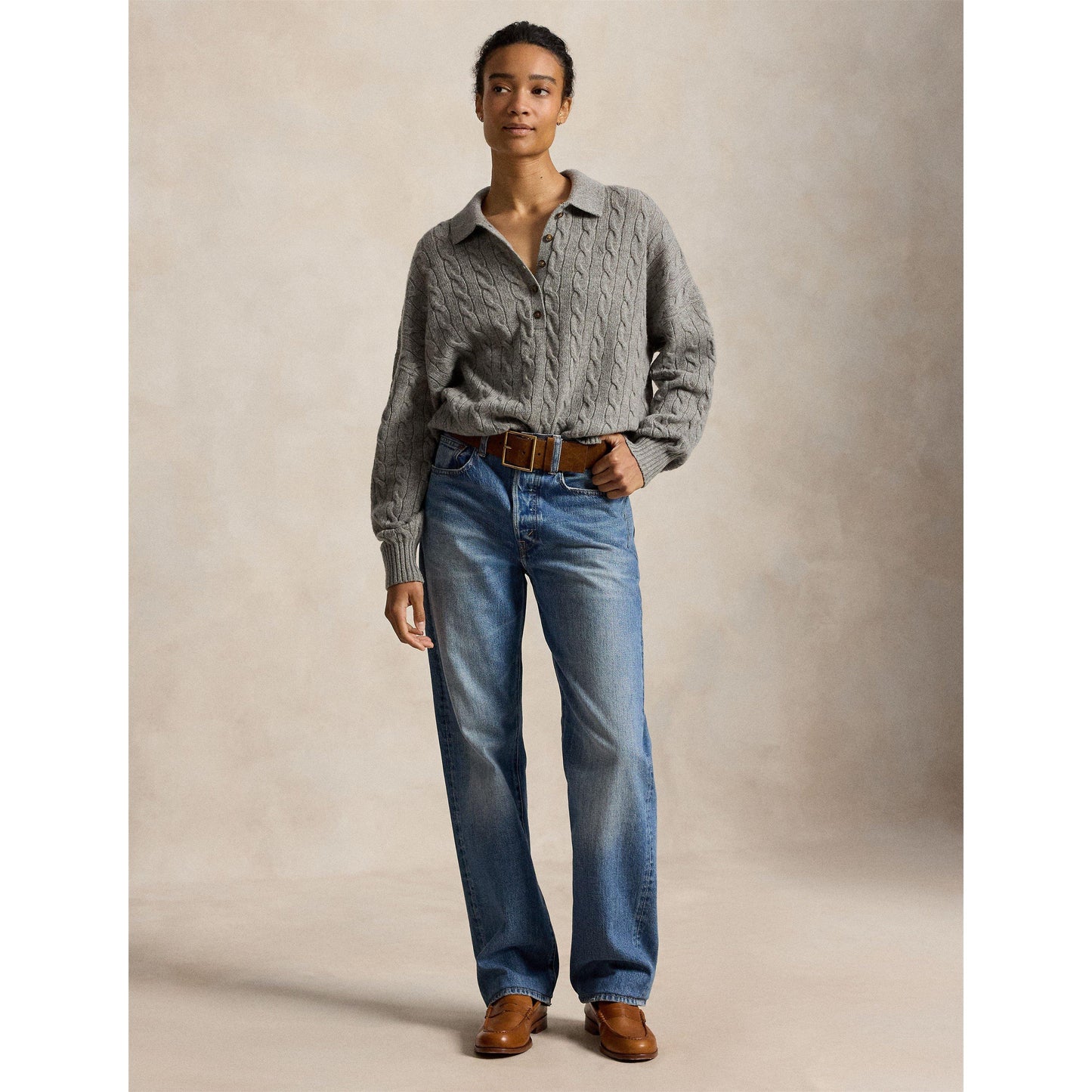 Polo Ralph Lauren Women's Sweater Polo Knitted Long Sleeve Shirt