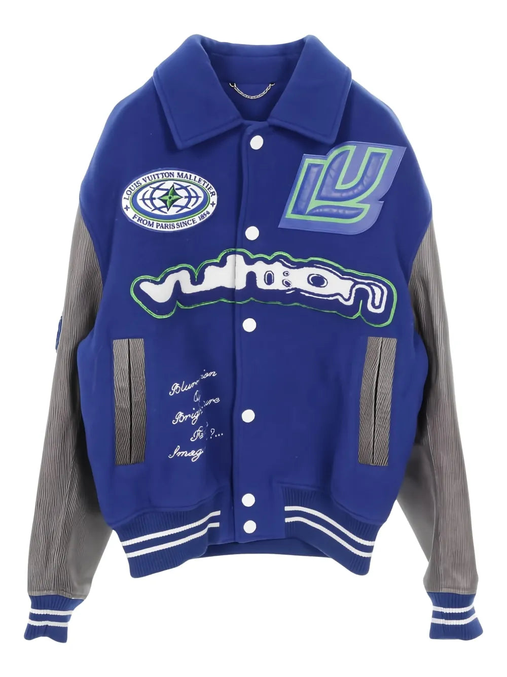Louis Vuitton Pre-Owned 2010s appliqué varsity jacket