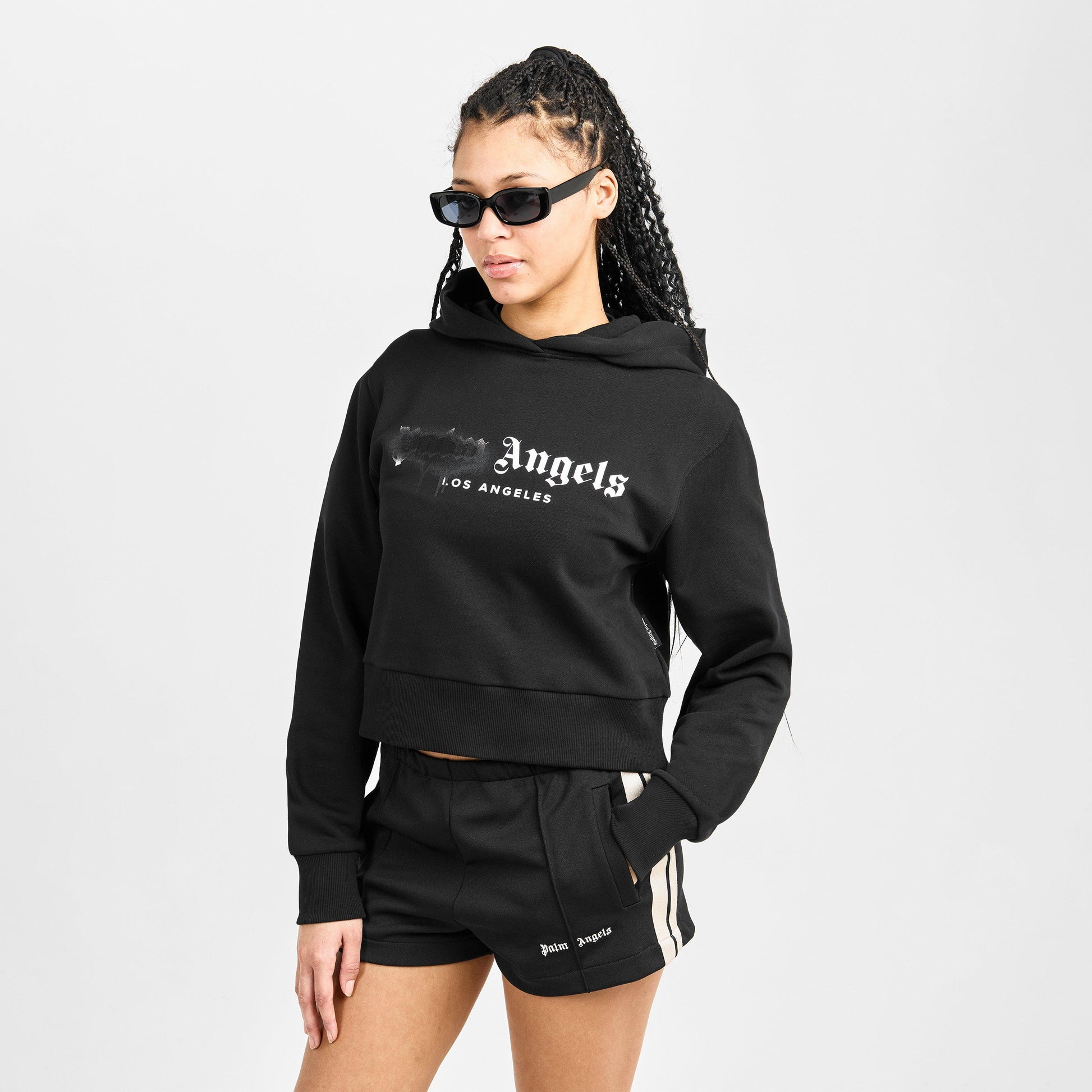 Palm Angels Women's Over the Head Cropped Hoodie