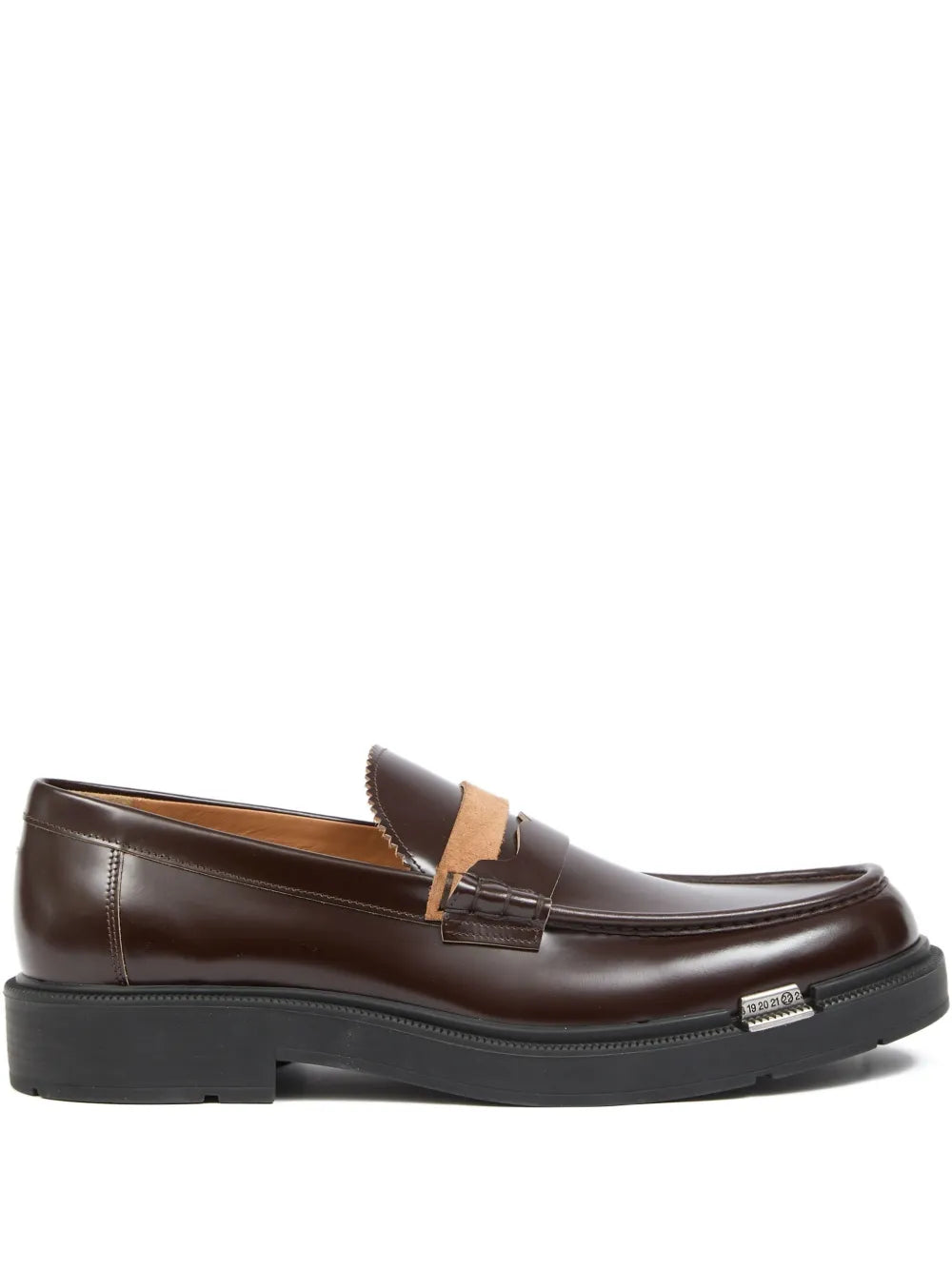 Maison Margiela decortique-strap leather loafers