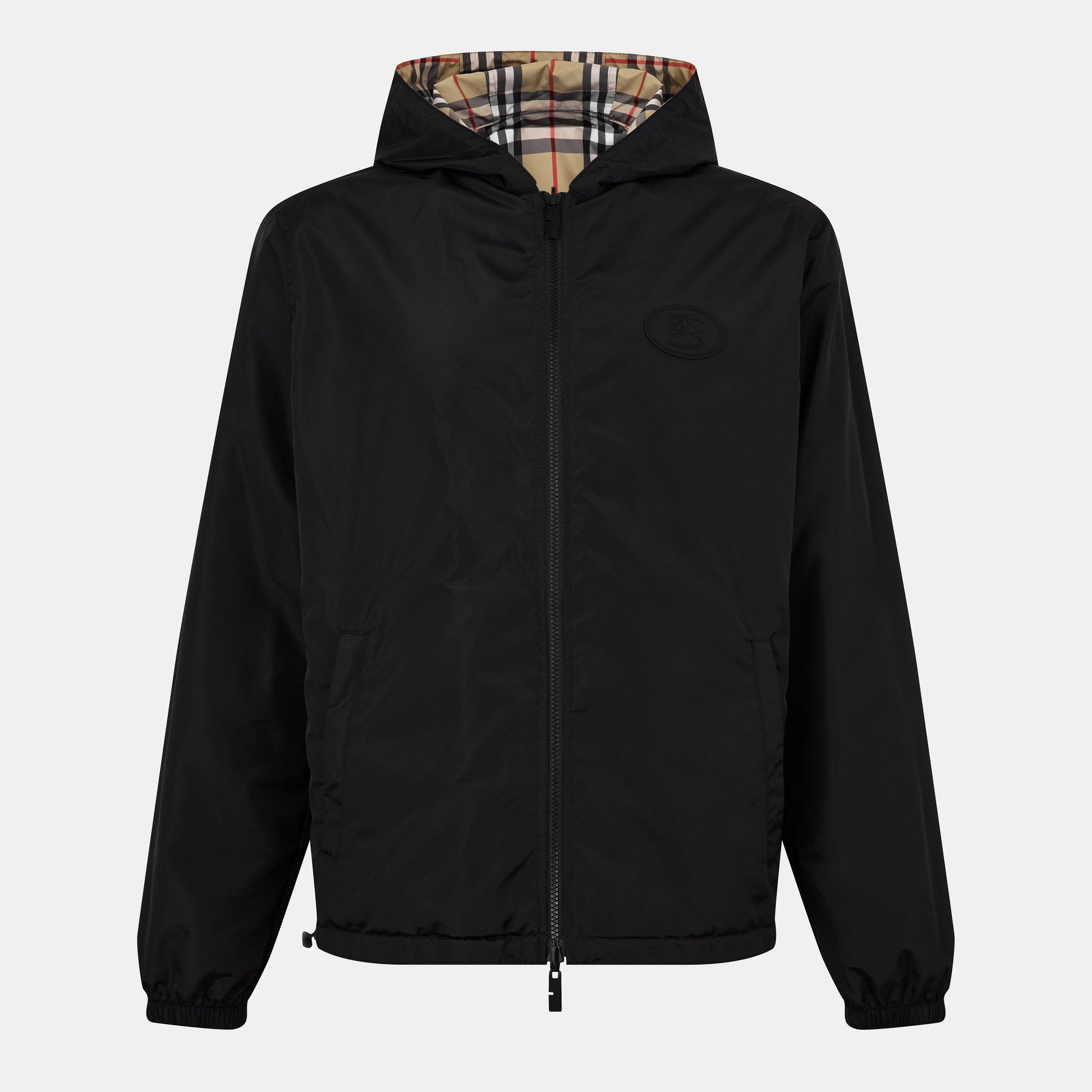 Burberry Men's Reversible Check Long Sleeve Windbreaker