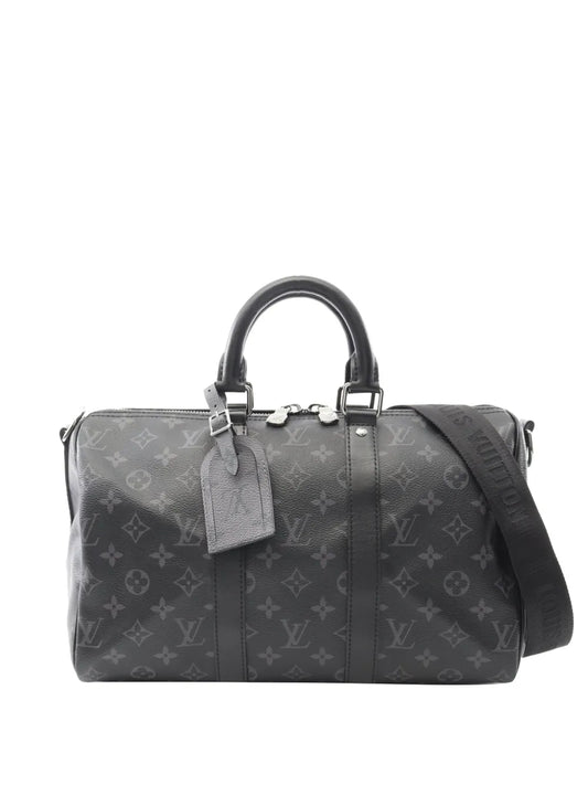 Louis Vuitton Pre-Owned 2021-2025 Monogram Eclipse Keepall Bandouliere 35 satchel