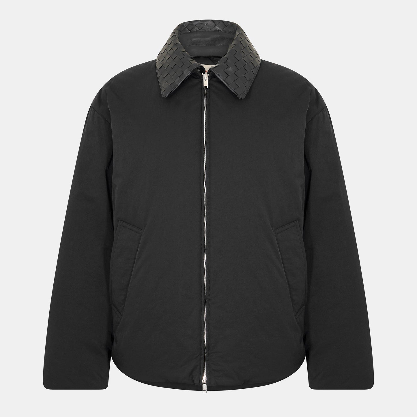 Bottega Veneta Men's Tech Hip Length Long Sleeve Medium Puffer Jacket