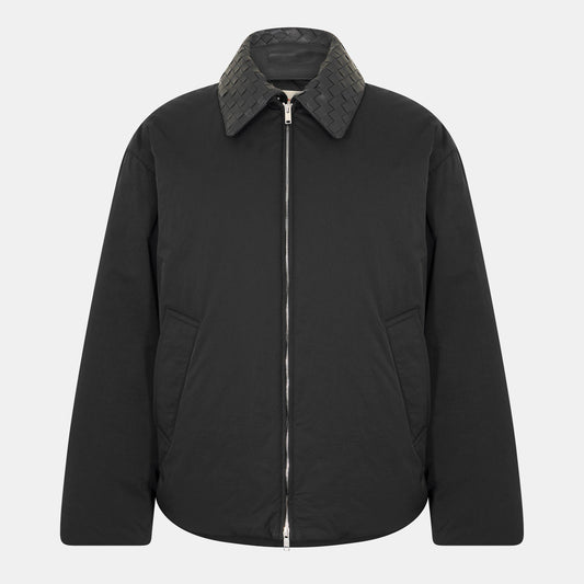 Bottega Veneta Men's Tech Hip Length Long Sleeve Medium Puffer Jacket