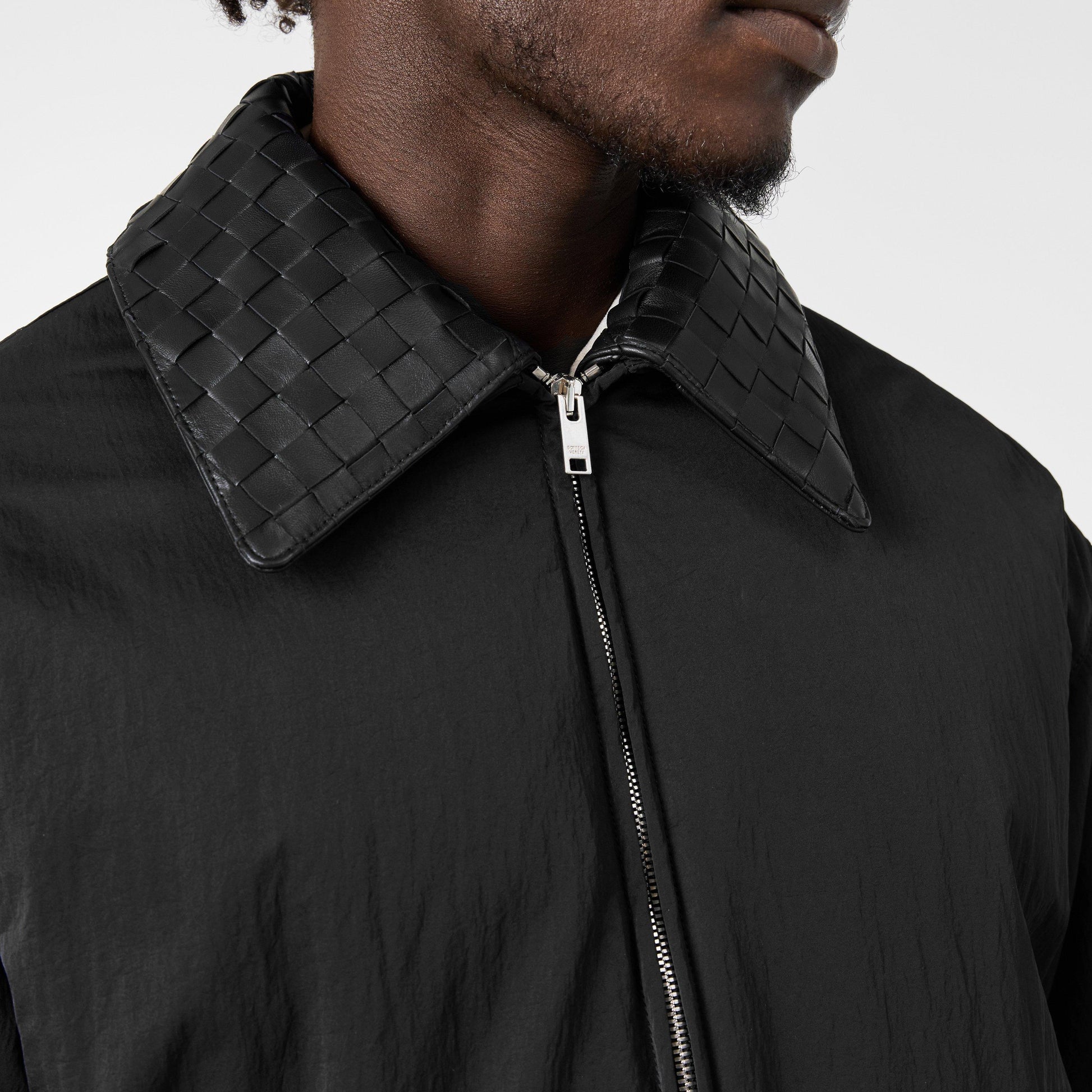 Bottega Veneta Men's Tech Hip Length Long Sleeve Medium Puffer Jacket