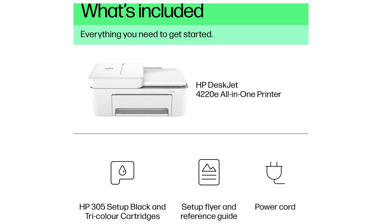 HP DeskJet 4220e AiO Wireless Printer & 3 Months Instant Ink