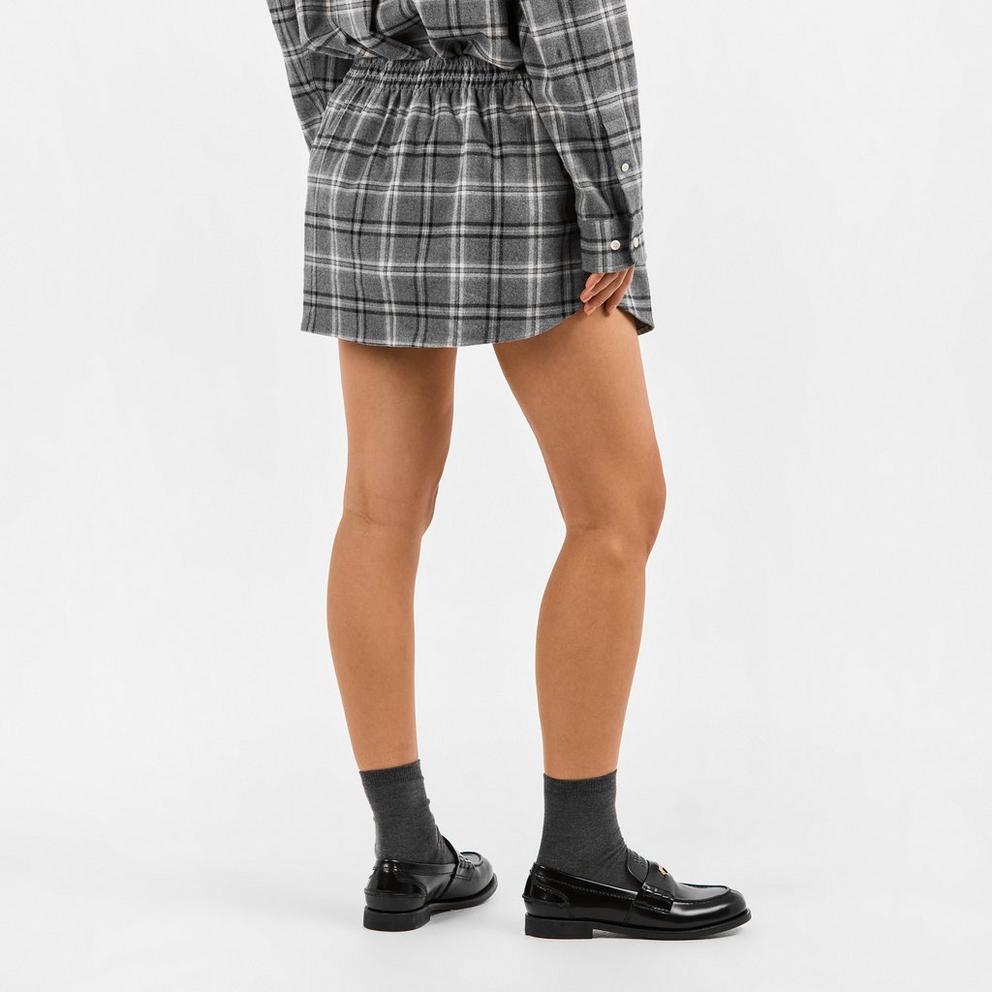 Miu Miu Women's Flannel Mini Skirt