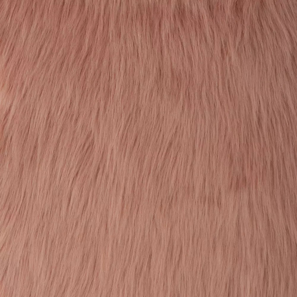 Habitat Sheepskin Faux Fur Blush Shaggy Rug - 60x90cm