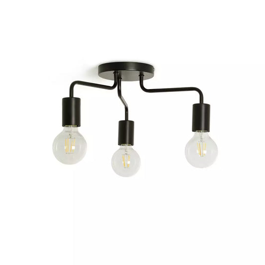 Argos Home Rayner 3 Light Flush Ceiling Light - Black