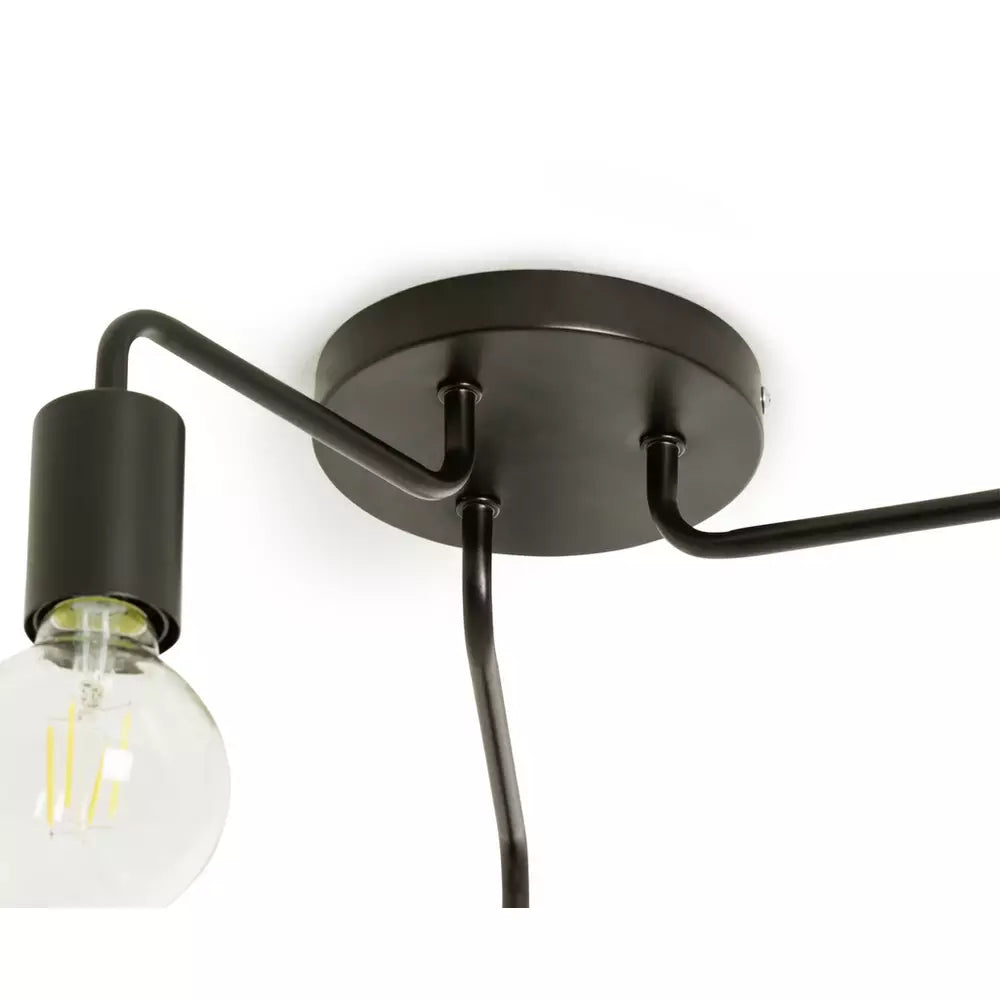 Argos Home Rayner 3 Light Flush Ceiling Light - Black