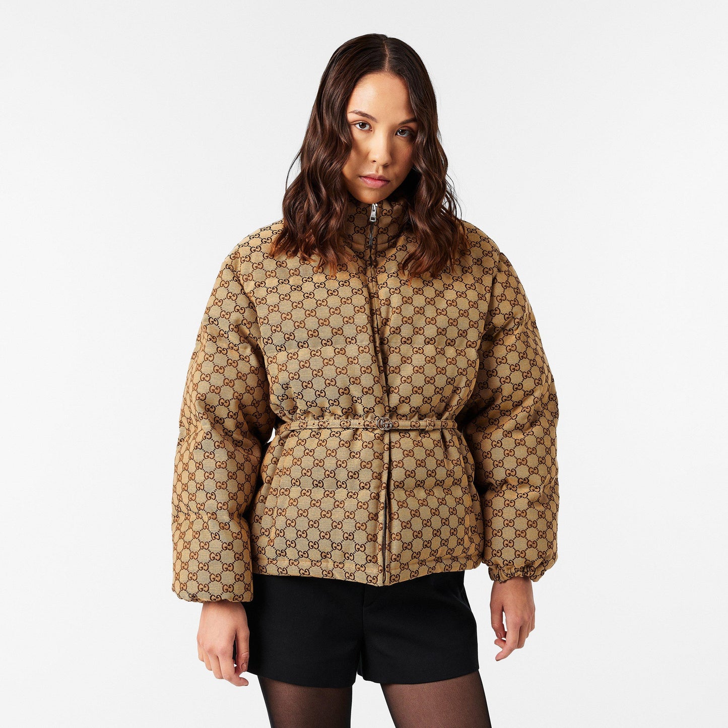 Gucci Women's Structured Gold-Toned Hardware Embroidered Bomber Jacket