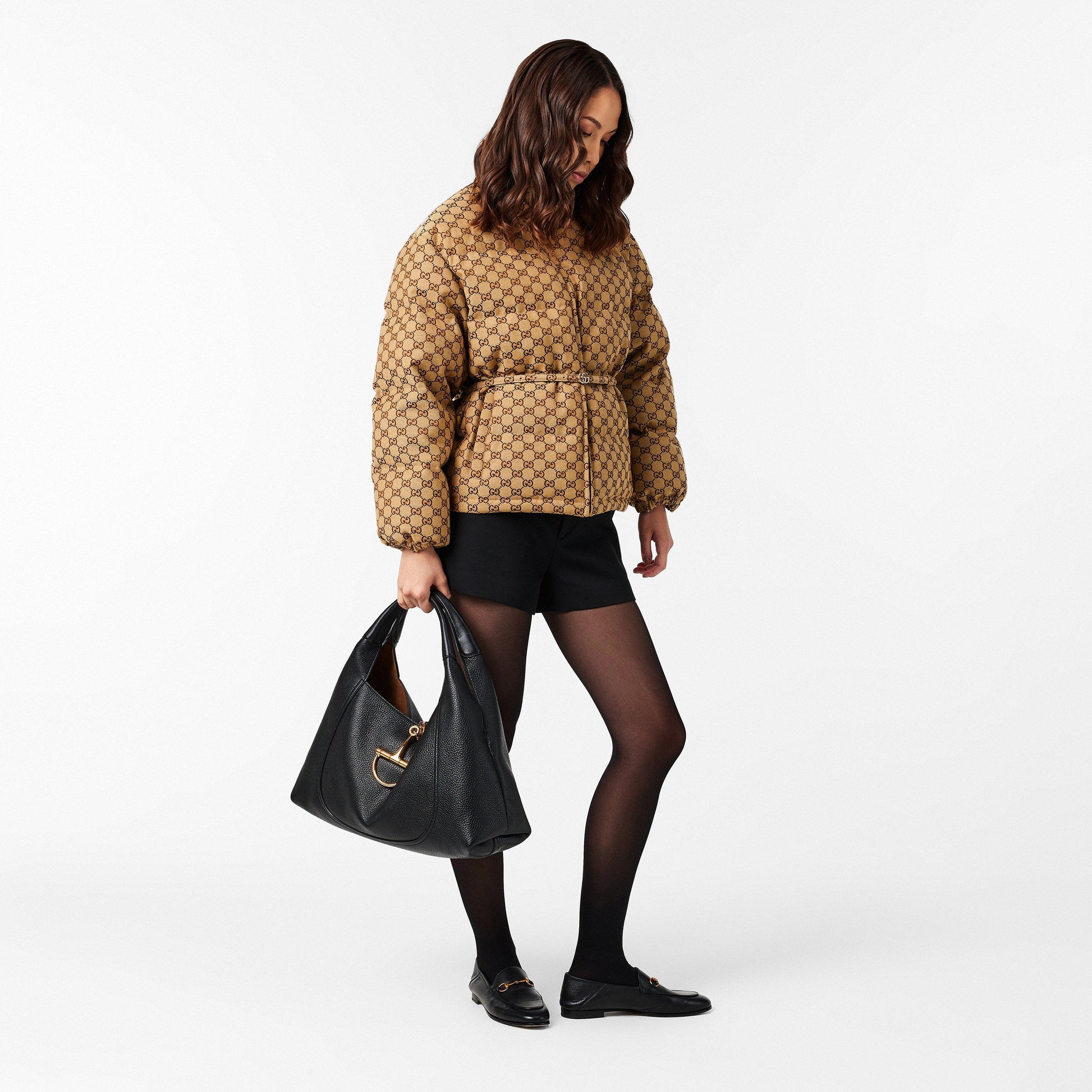Gucci Women's Structured Gold-Toned Hardware Embroidered Bomber Jacket