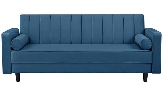 Argos Home Preston Velvet 3 Seater Clic Clac Sofa Bed - Navy