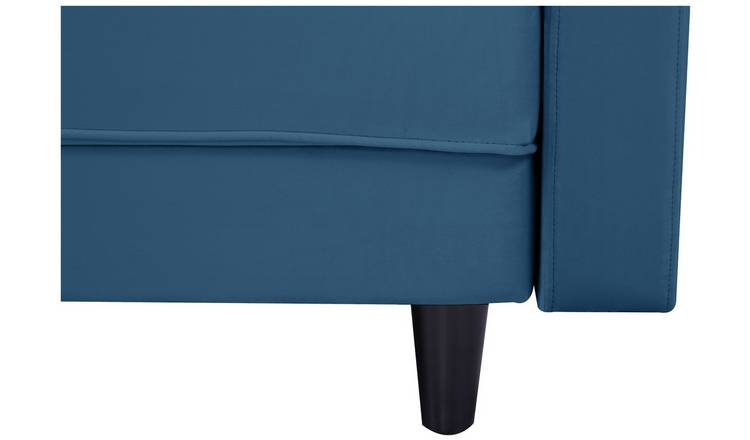 Argos Home Preston Velvet 3 Seater Clic Clac Sofa Bed - Navy