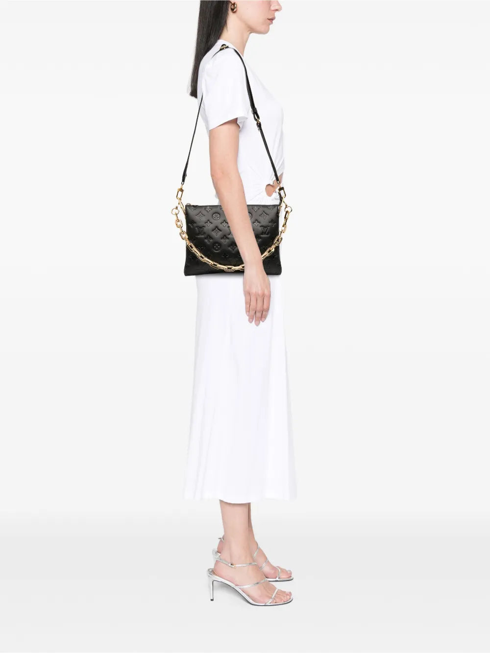 Louis Vuitton Pre-Owned 2021-2025 Monogram Embossed Puffy Lambskin Coussin PM satchel