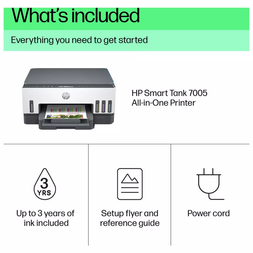 HP Smart Tank 7005 AIO Wireless Tank Printer & 3 Years Ink