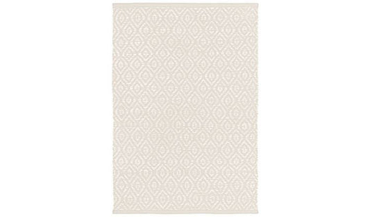 Argos Home Geometric Ivory Cotton Flatweave Rug - 80x110cm