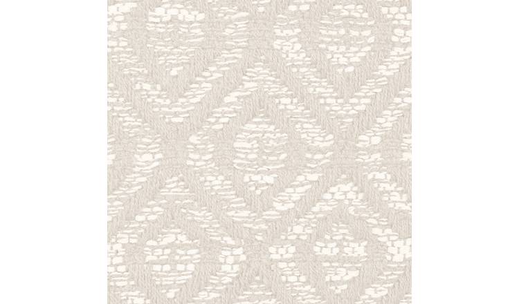 Argos Home Geometric Ivory Cotton Flatweave Rug - 80x110cm