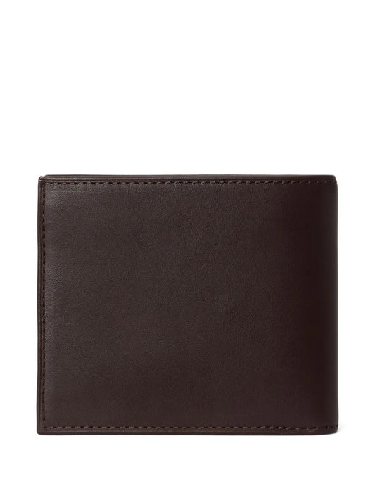 Polo Ralph Lauren embroidered-bear leather billfold wallet