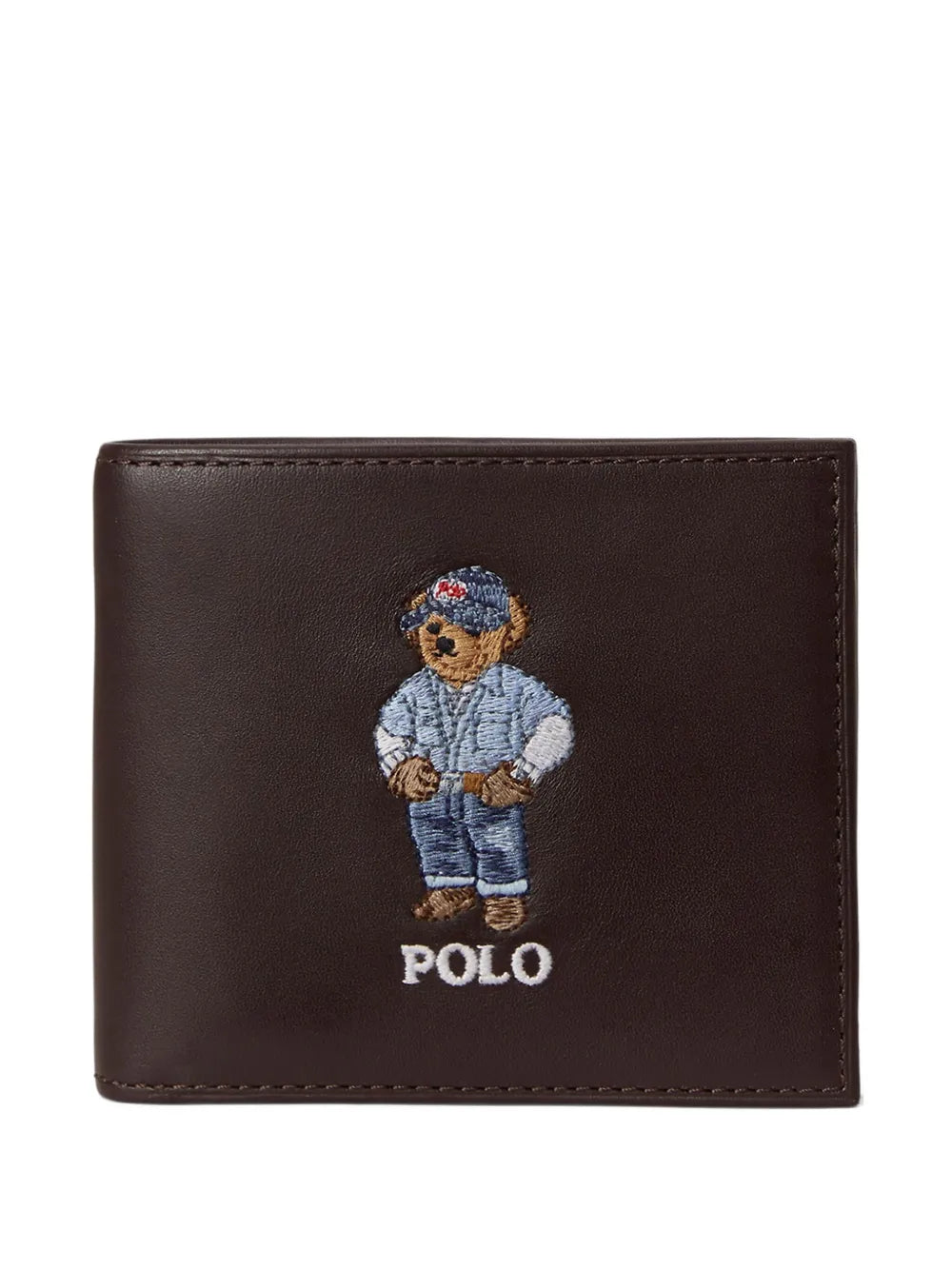 Polo Ralph Lauren embroidered-bear leather billfold wallet