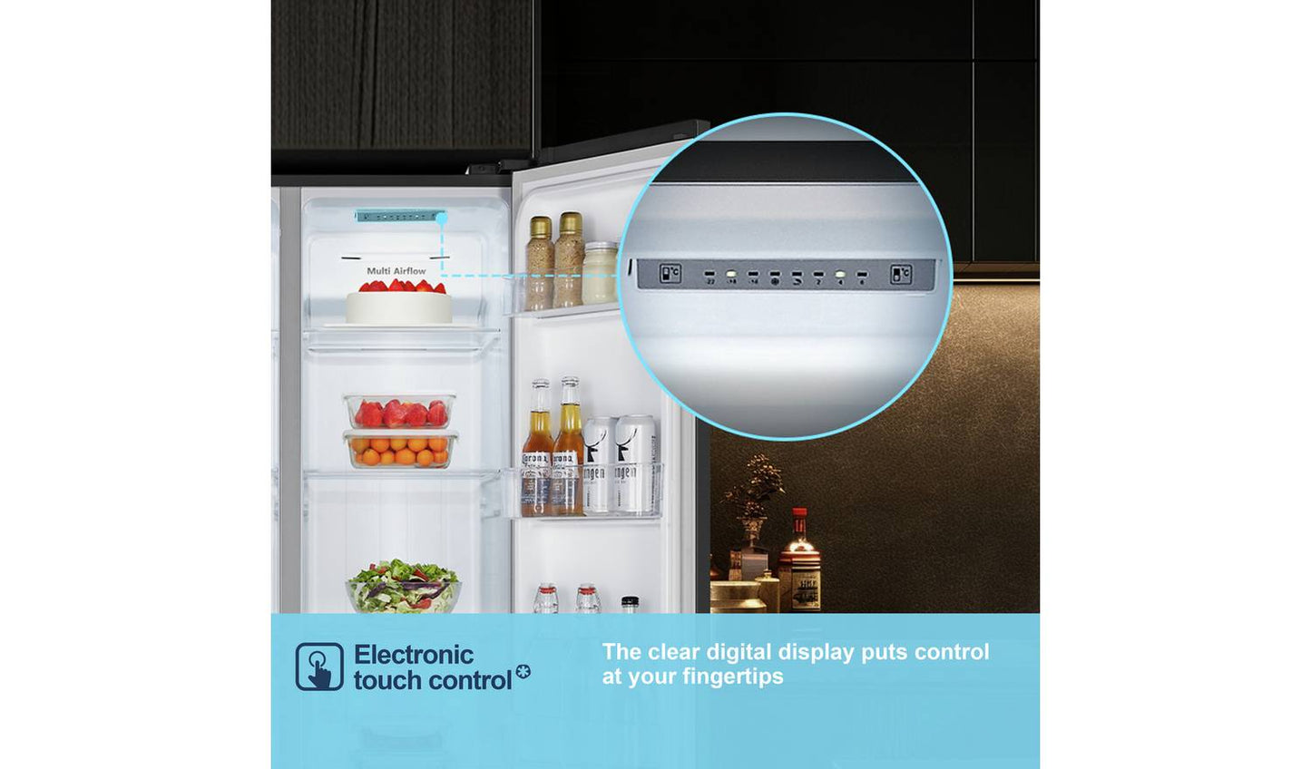 Fridgemaster MS83430EB American Fridge Freezer - Black