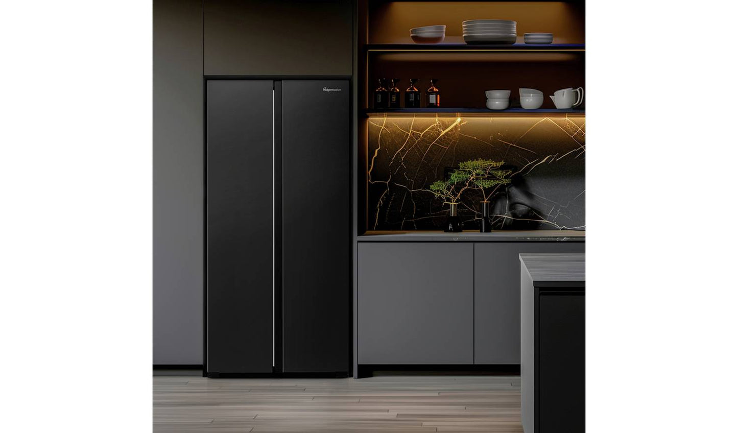 Fridgemaster MS83430EB American Fridge Freezer - Black