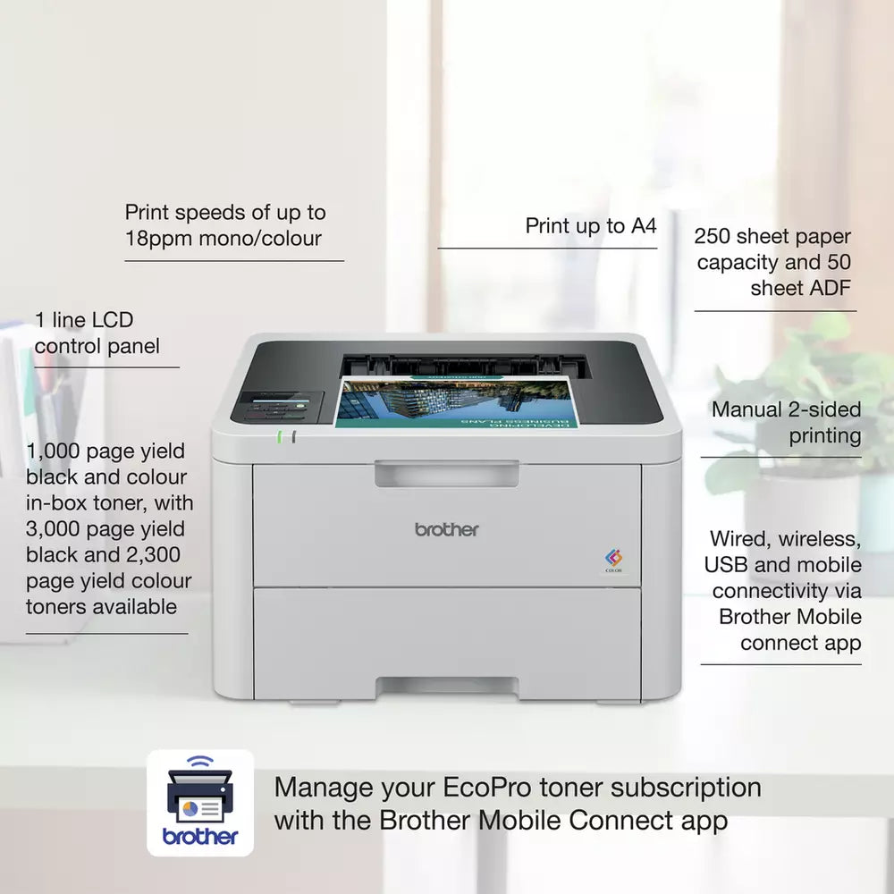 Brother HL-L3220CWE EcoPro Ready Colour LED Printer