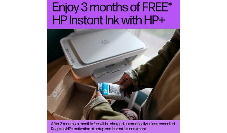 HP DeskJet 2810e AiO Wireless Printer & 3 Months Instant Ink