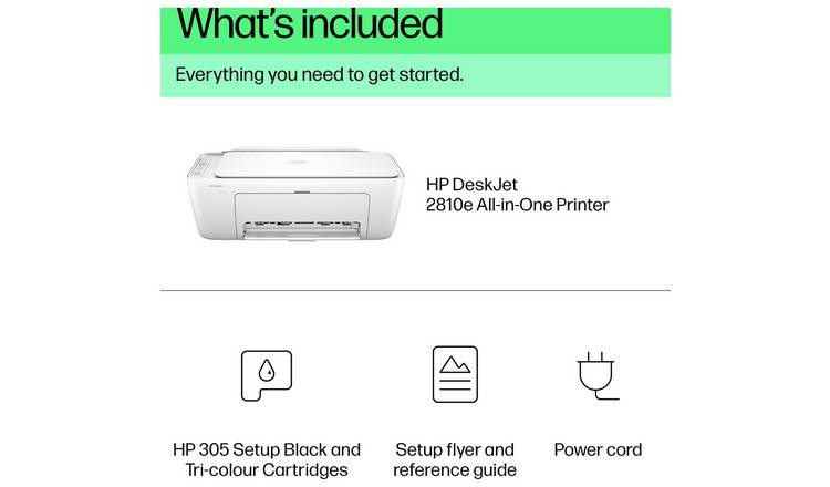 HP DeskJet 2810e AiO Wireless Printer & 3 Months Instant Ink