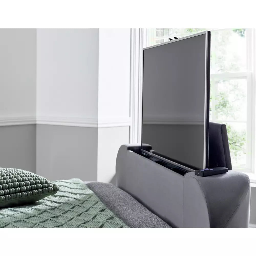 Smart TV Bed Sheldon Kingsize Ottoman TV Bed Frame - Grey