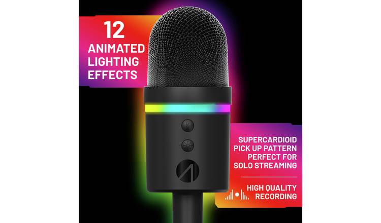 STEALTH Light-Up USB PC/PS4/PS5 Streaming Gaming Microphone