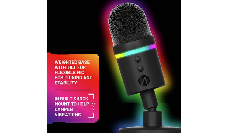 STEALTH Light-Up USB PC/PS4/PS5 Streaming Gaming Microphone