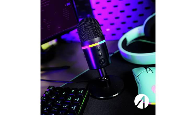 STEALTH Light-Up USB PC/PS4/PS5 Streaming Gaming Microphone