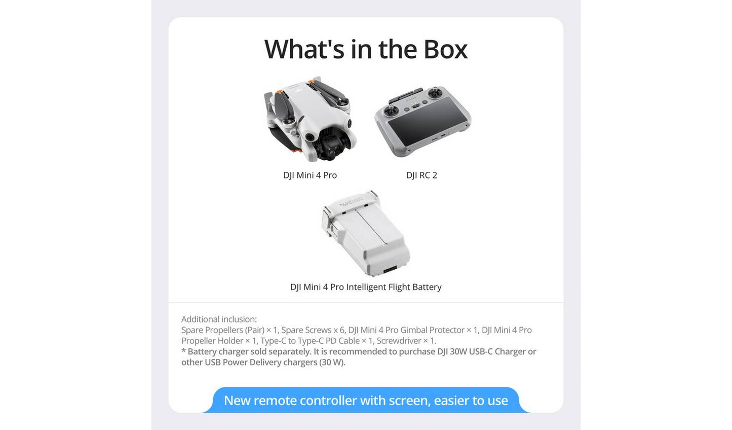 DJI Mini 4 Pro Drone with DJI RC 2