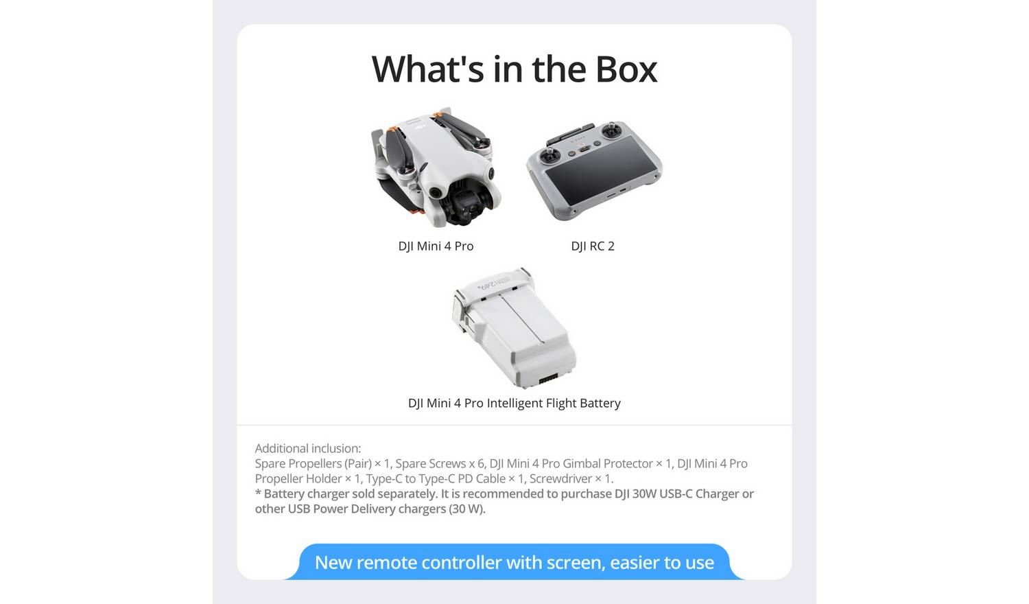 DJI Mini 4 Pro Drone with DJI RC 2