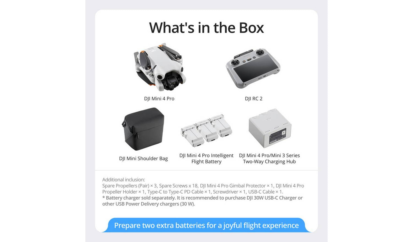 DJI Mini 4 Pro Fly More Combo Drone with DJI RC2