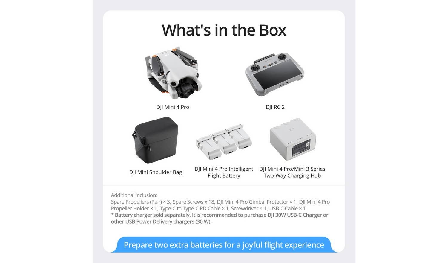 DJI Mini 4 Pro Fly More Combo Drone with DJI RC2
