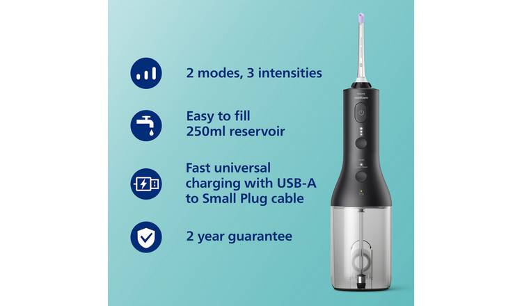 Philips Sonicare Power Water Flosser 3000, Black, HX3826/33