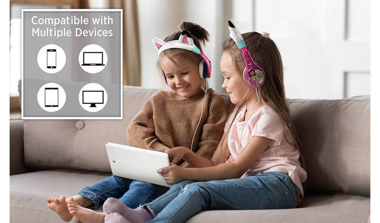 eKids Gabby's Dollhouse Kids Bluetooth Headphones