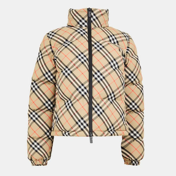 Burberry Women's Check Insulated Short Puffer Jacket