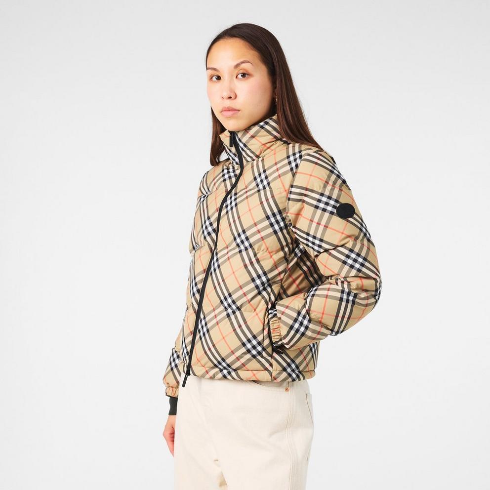 Burberry Women's Check Insulated Short Puffer Jacket