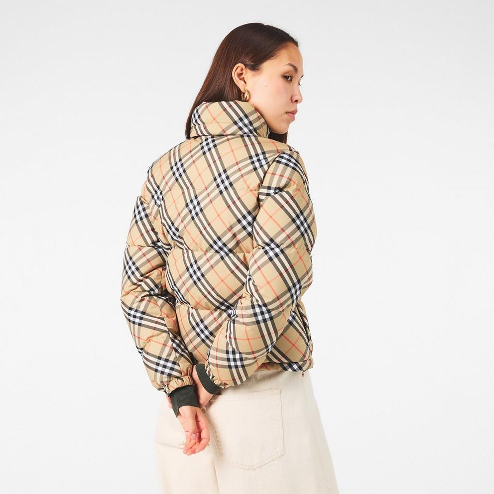 Burberry Women's Check Insulated Short Puffer Jacket