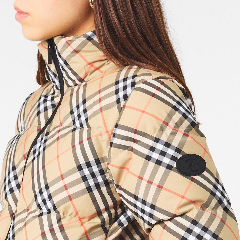 Burberry Women's Check Insulated Short Puffer Jacket