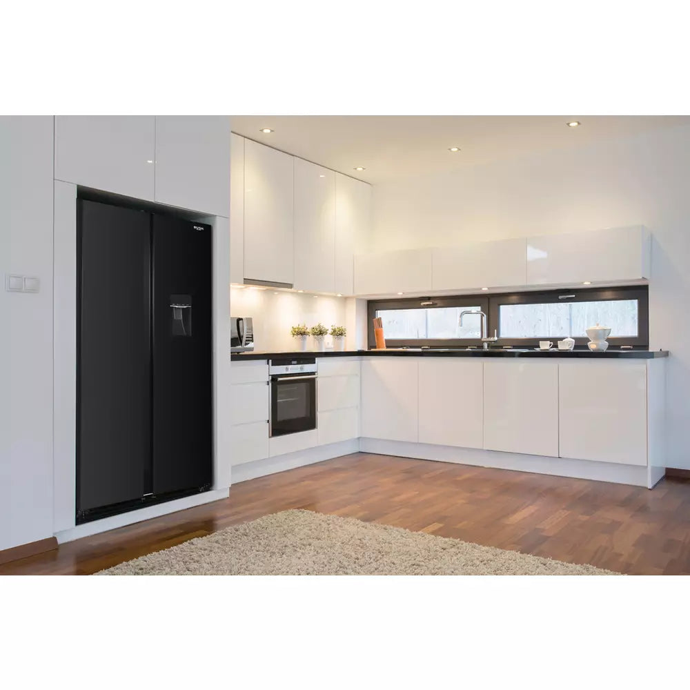 Bush MSBSWTDB23E American Fridge Freezer - Black