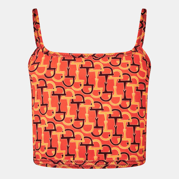 Gucci Cropped Printed Cotton-Twill Top