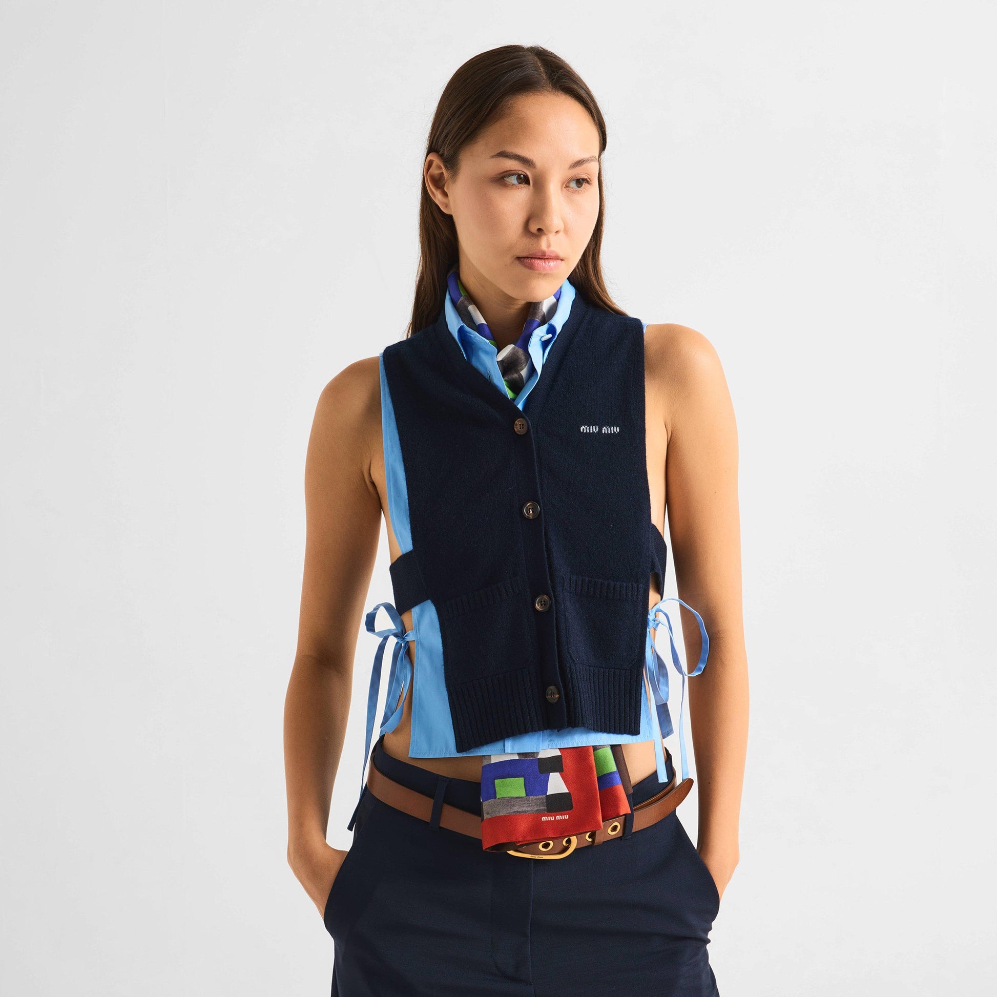 Miu Miu Women's Knitted Sweater Vest