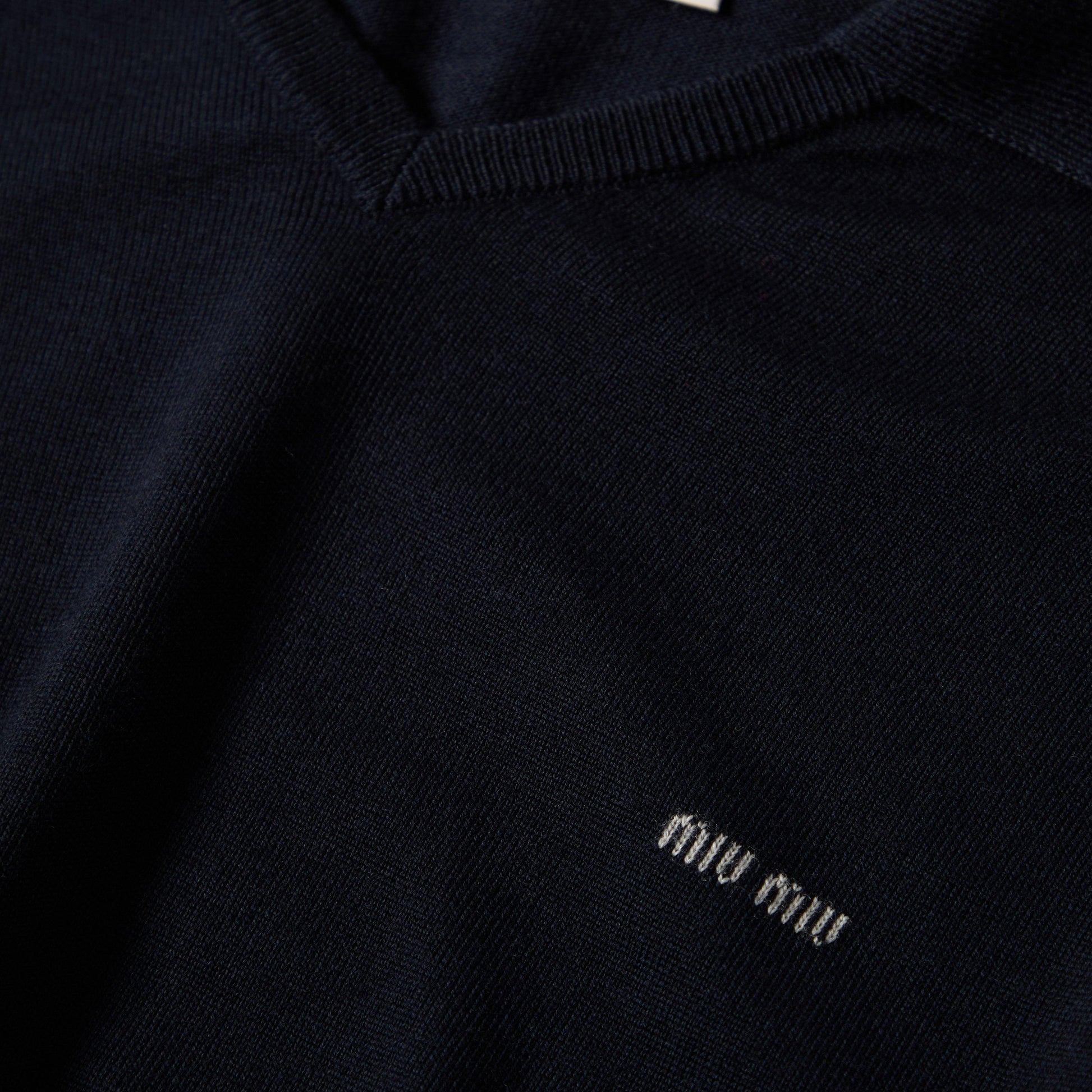 Miu Miu Women's Knitted Long Sleeve Polo Shirt