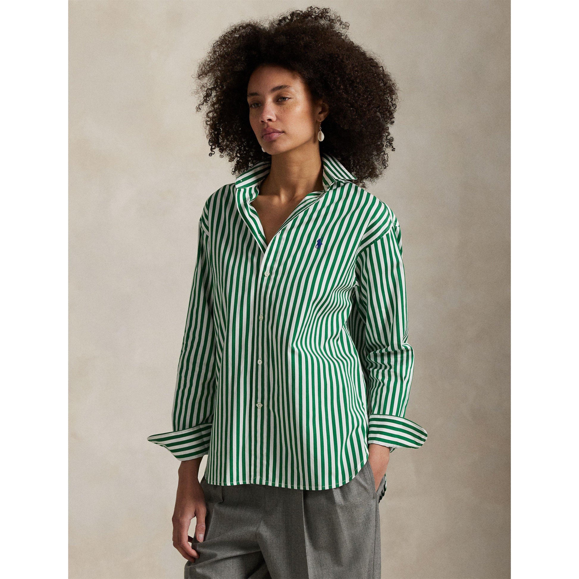Polo Ralph Lauren Women's Stripe Long Sleeve Patterned Shirt